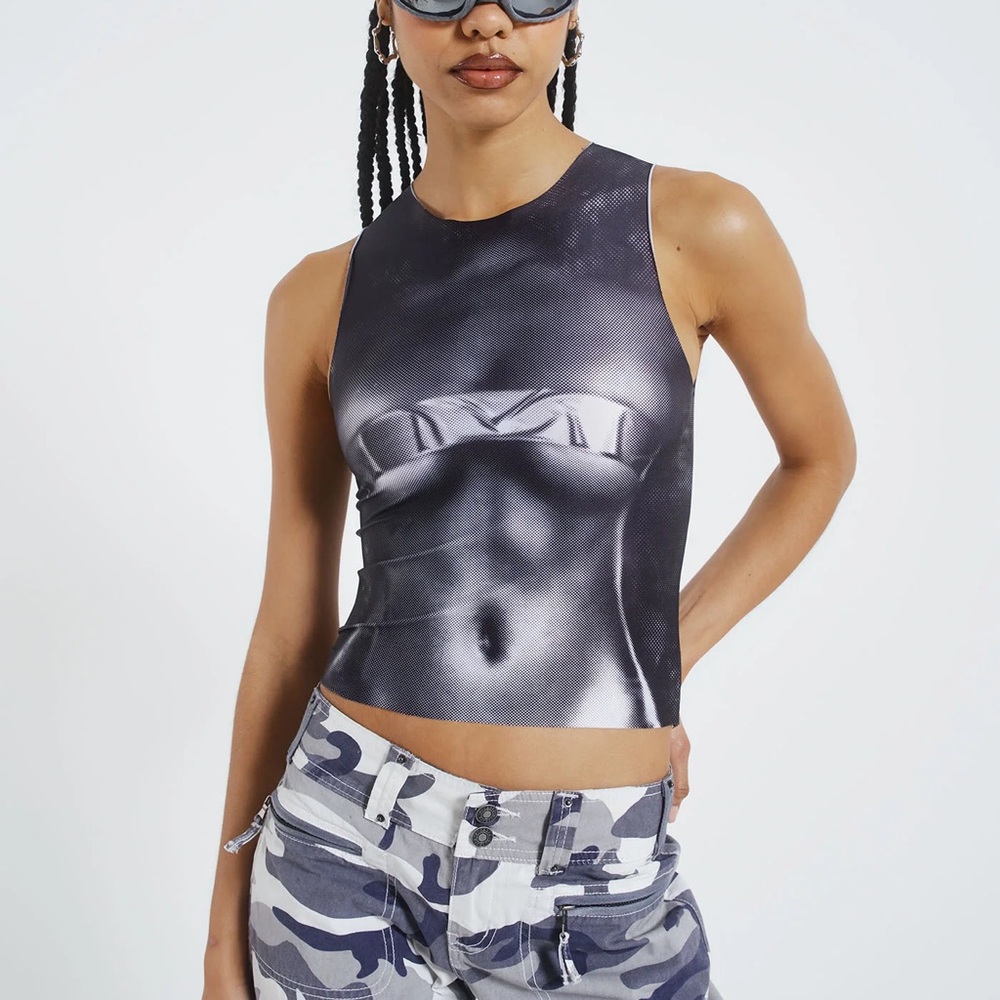 Jaded London Stick It Illusion Sleeveless top